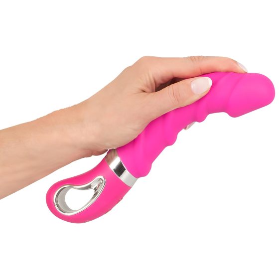 SMILE Soft - akumulátorový, vyhrievací vibrátor (ružový)