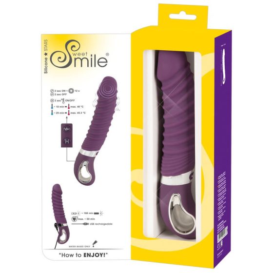 SMILE Soft - nabíjací, ohrievajúci vibrátor (fialový)