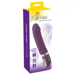 SMILE - vibrátor s ohrevom na batérie - fialový