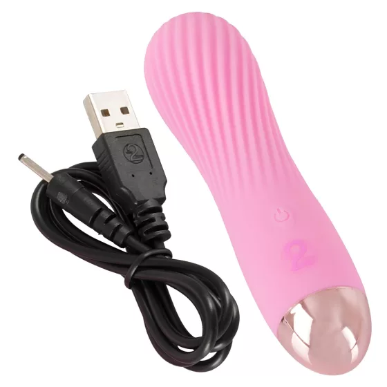 Cuties Mini - vibrátor pre ženy - vodotesný, nabíjateľný - ružový