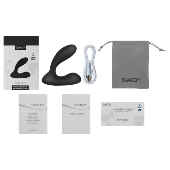 Svakom Vick Neo - análny vibrátor s VR funkciou - nabíjateľný - čierny