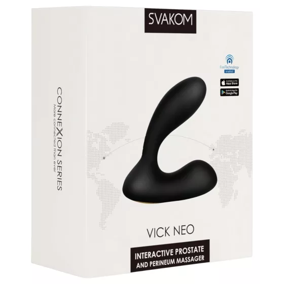 Svakom Vick Neo - análny vibrátor s VR funkciou - nabíjateľný - čierny