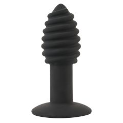   Black Velvet Twist - dobíjací silikónový análny vibrátor (čierny)