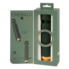   Emerald Love Wand - dobíjací, vodotesný masážny vibrátor (zelený)