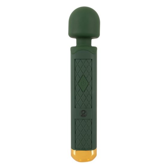 Emerald Love Wand - dobíjací, vodotesný masážny vibrátor (zelený)