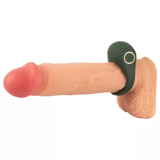 Emerald Love - vibračný erekčný krúžok na penis - dobíjací, vodotesný, zelený