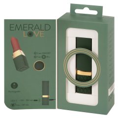   Emerald Love - dobíjací, vodeodolný vibrátor na rúže (zeleno-bordová)