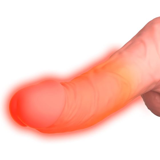 King Cock Plus 6,5 - realistický vibrátor vajcia - prírodná farba