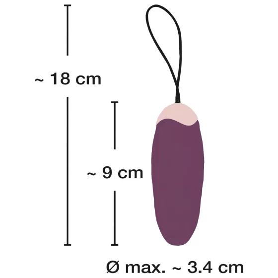 Javida Shaking Love - vibračné vajíčko s diaľkovým ovládaním - fialové
