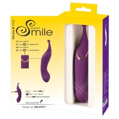   SMILE Double - dobíjací vibrátor na klitoris 2v1 (fialový)