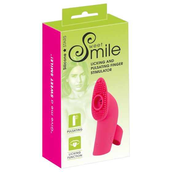 / SMILE Licking - vzduchový prstový vibrátor s jazýčkom (ružový)