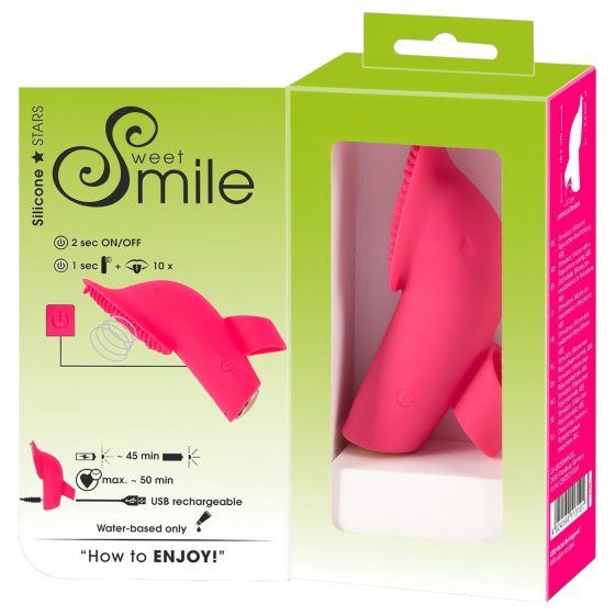 / SMILE Licking - vzduchový prstový vibrátor s jazýčkom (ružový)