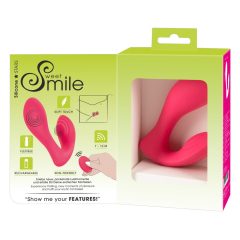 SMILE Panty - dobíjací vibrátor 2v1 s rádiom (ružový)