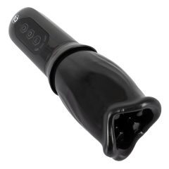   STROKER Rotating - rotujúci masturbátor na umelé pery napájaný batériami (čierny)
