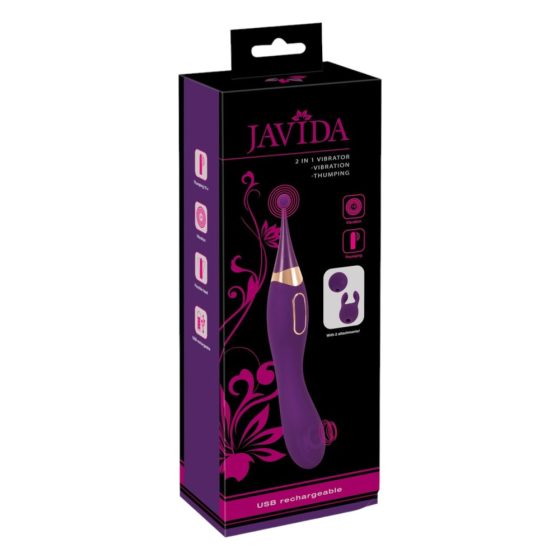 Javida - bezdrôtový stimulátor klitorisu a vibrátor 2v1 (fialový)