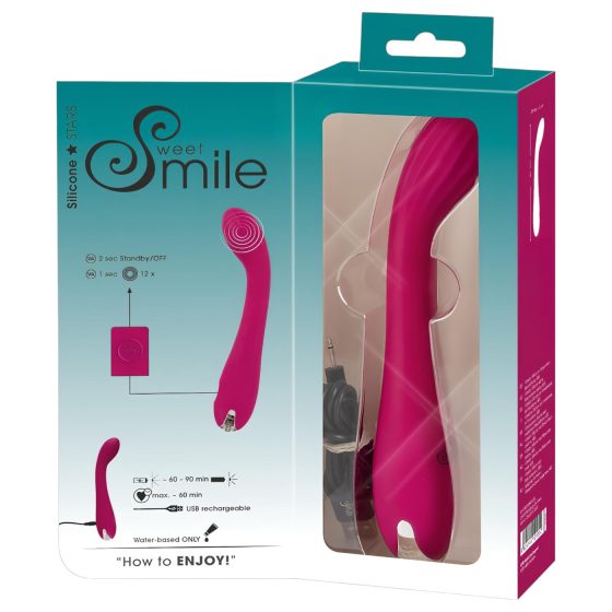 SMILE G-bod - nabíjateľný, rebrovaný vibrátor na G-bod (fialový)