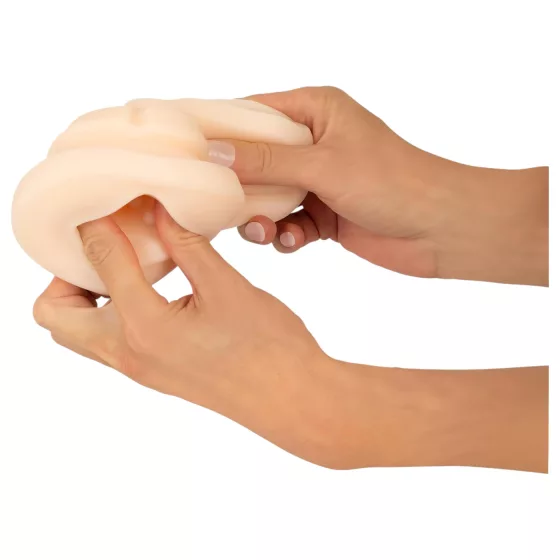 WYNE 01 - masturbátor s vibráciou, saním a ohrevom - čierny - nabíjateľný