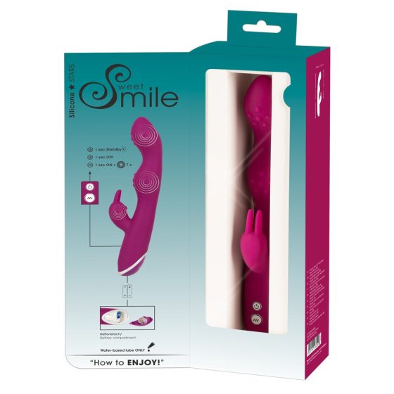 Sweet Smile A & G-Spot Rabbit Vibrator - vibrátor na bod A a G s ramenom na klitoris (fialový)
