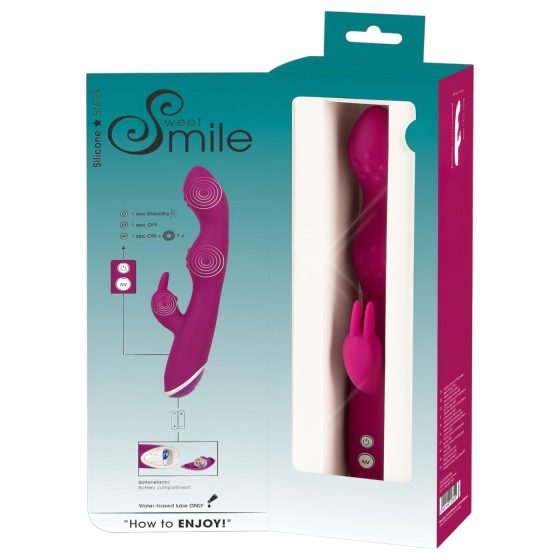 SMILE - flexibilný vibrátor s ramenom na klitoris a G-bod (fialový)