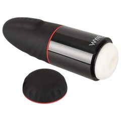   WYNE 02 - nabíjací vibračný a sací masturbátor (čierno-biely)
