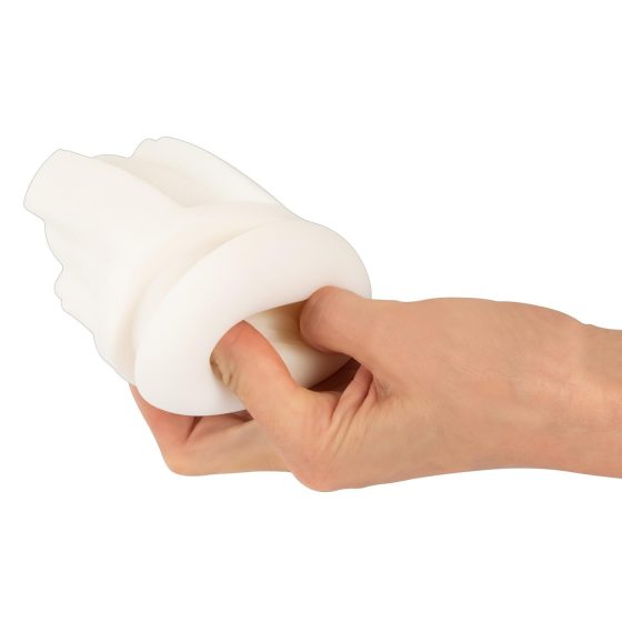 WYNE 02 - masturbátor s vibráciou a saním - dobíjací - čierno-biely