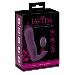   Javida RC - rádiový, 2-funkčný vibračný stimulátor klitorisu (fialový)