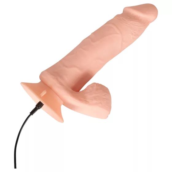 Nature Skin - vibrátor na diaľkové ovládanie - realistický - telová farba