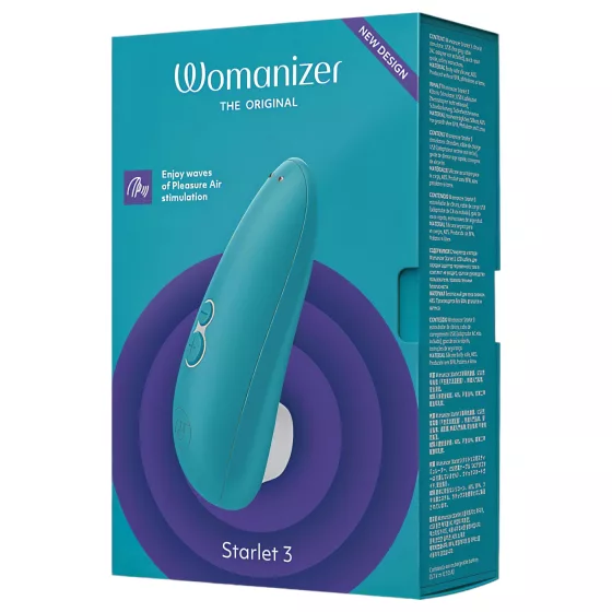 Womanizer - stimulátor klitorisu na vlny - Starlet 3 - tyrkysový