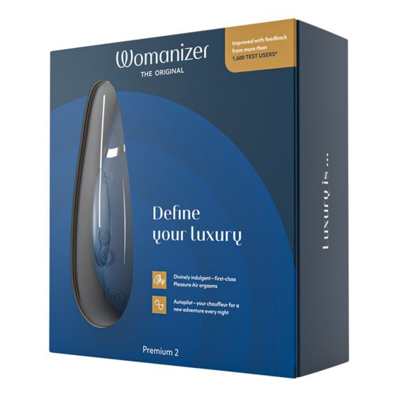 Womanizer Premium 2 - nabíjací, vodotesný stimulátor klitorisu (modrý)