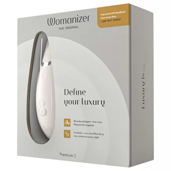 Womanizer Premium 2 - stimulátor klitorisu na vlny vzduchu - biely