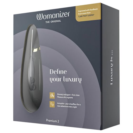 Womanizer Premium 2 - bezdotykový stimulátor klitorisu (čierny)