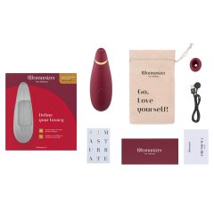   Womanizer Premium 2 - nabíjací, vodotesný stimulátor klitorisu (červený)
