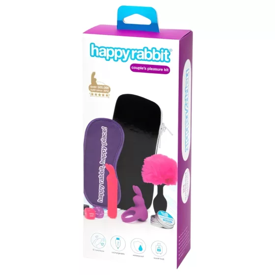 Happyrabbit - vibračný set pre páry - 7 dielov - akumulátorový