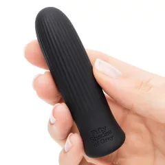 Fifty Shades of Grey - mini vibrátor - výkonný - čierny