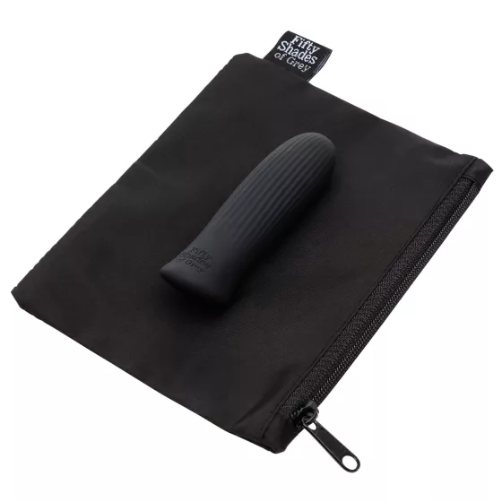 Fifty Shades of Grey - mini vibrátor - výkonný - čierny