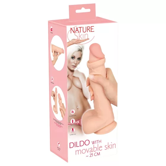 Natute Skin - realistický dildo - 25 cm - prírodná farba