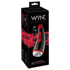   WYNE 03 - akumulátorový vibračný-vákuový masturbátor (čierny)