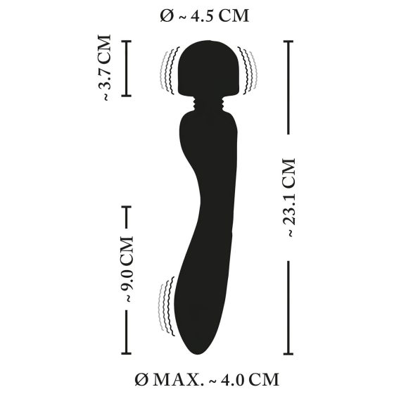 XOUXOU - akumulátorový elektro masážny vibrátor (čierny)