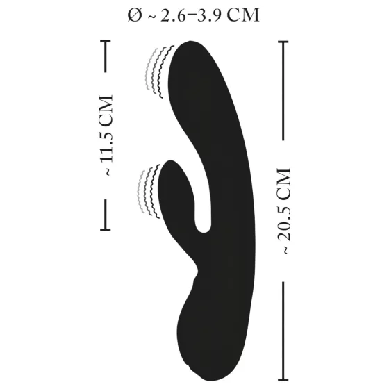 XOUXOU - vibračný stimulátor klitorisu s ramenom - dobíjací - čierny