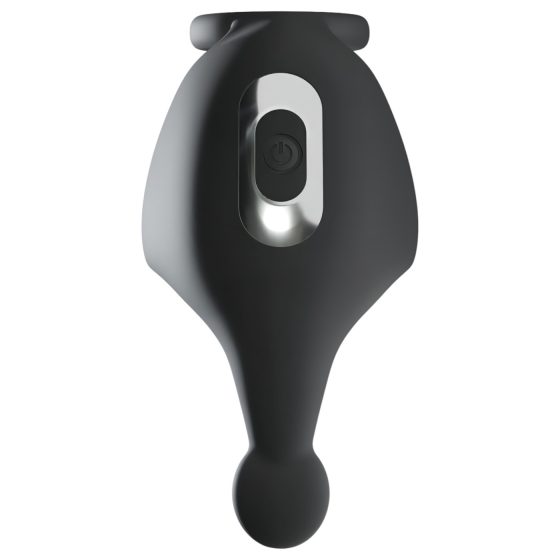 Rebel - vibračný krúžok na penis a semenníky - dobíjací - čierny