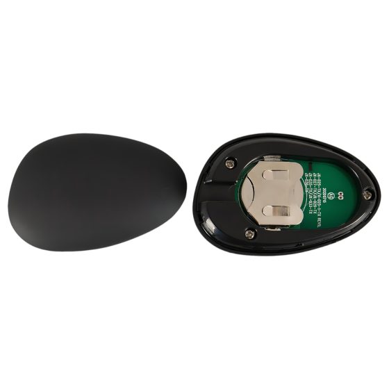 Rebel - vibračný krúžok na penis a semenníky - dobíjací - čierny