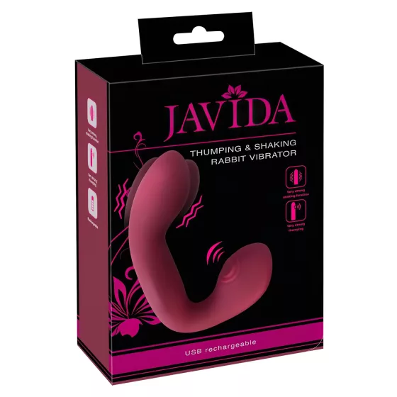 Javida Thumping - pulzujúci G-bod a klitoris vibrátor (červený)