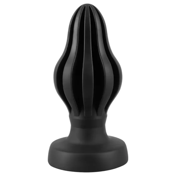 ANOS - análny kolík - mäkký, vrúbkovaný - 7 cm čierny
