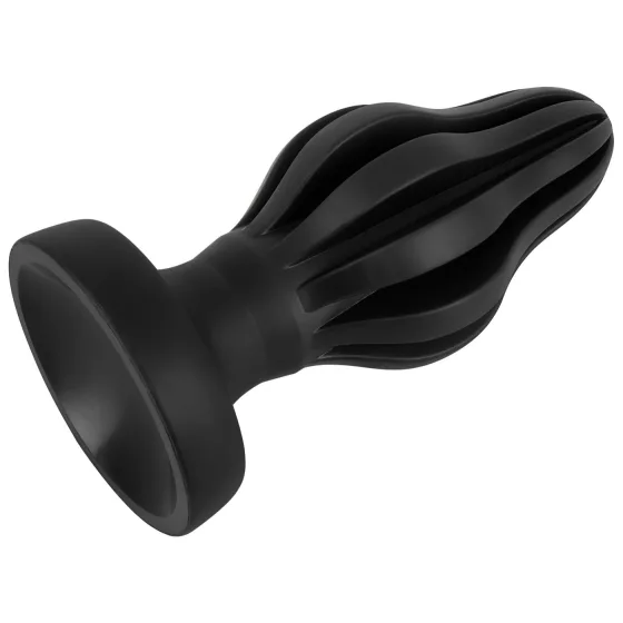 ANOS - análny kolík - mäkký, vrúbkovaný - 7 cm čierny