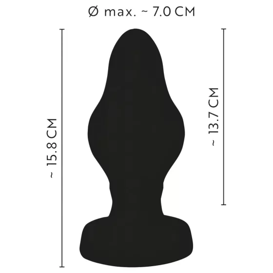 ANOS - análny kolík - mäkký, vrúbkovaný - 7 cm čierny