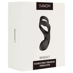   Svakom Benedict - vibračný erekčný krúžok s stimuláciou hrádze - čierny