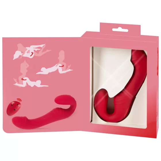 You2Toys - bezremienkový vibrátor s diaľkovým ovládaním - červený