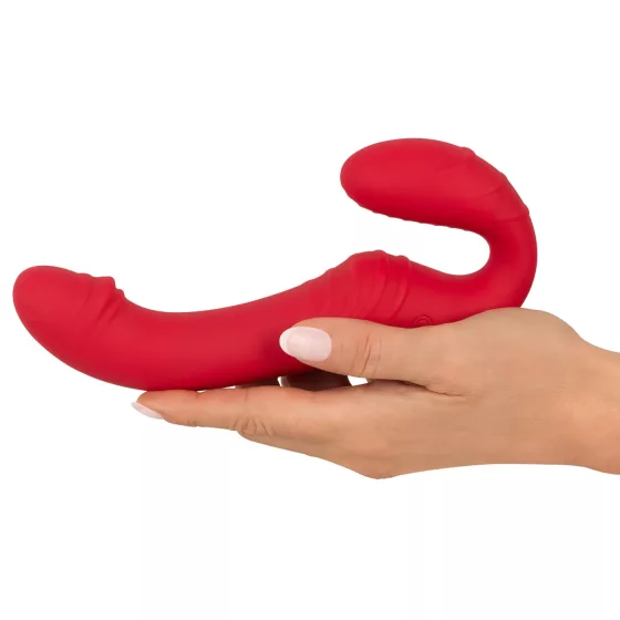 You2Toys - bezremienkový vibrátor s diaľkovým ovládaním - červený