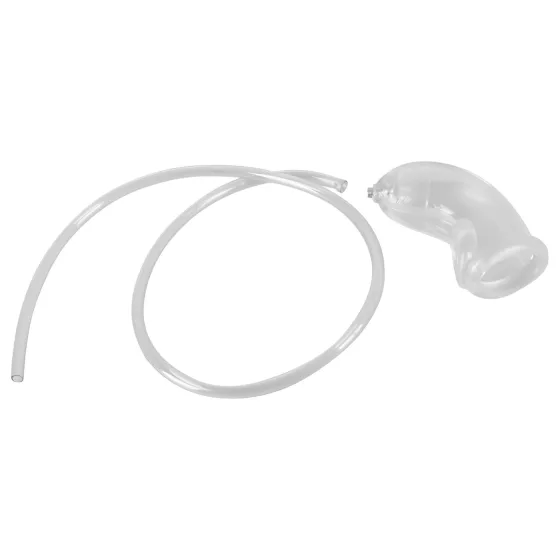 You2Toys - návlek na penis s vývodnou trubičkou - priehľadný