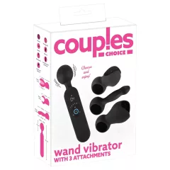   Couples Choice - vibračný masážny vibrátor s ohrevom - čierny - nabíjateľný